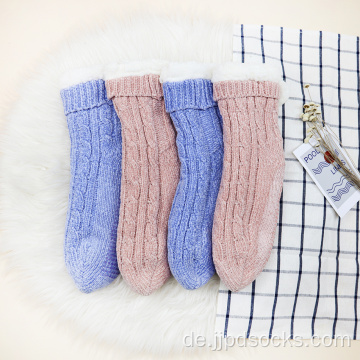 Chenille Garn klobige Socken